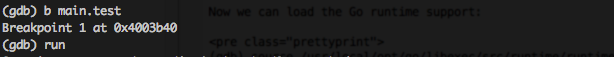 Go GDB Prompt