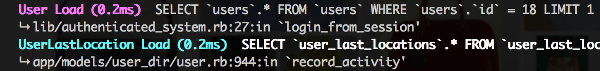 Logger output